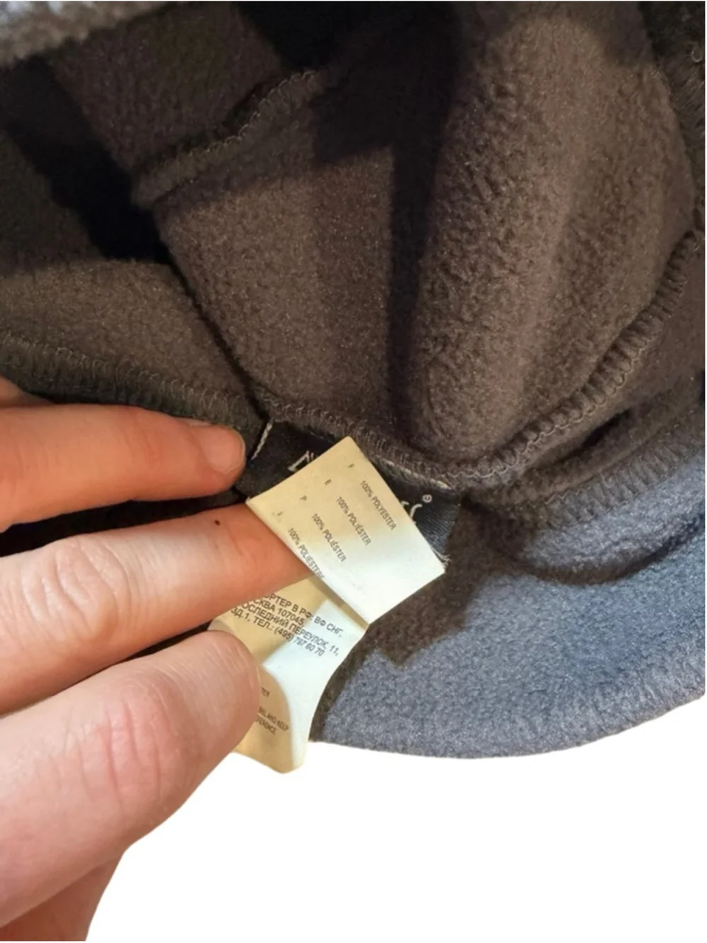 The North Face Grey Fleece Beanie Polartec Recycled USA Made Winter Hat